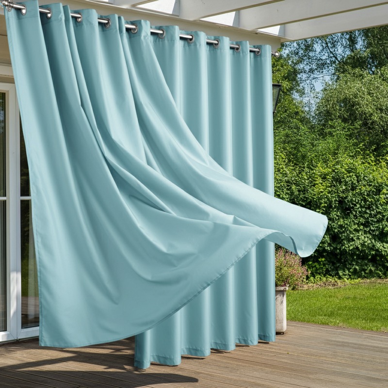 Outdoor curtains creating a cozy patio retreat
