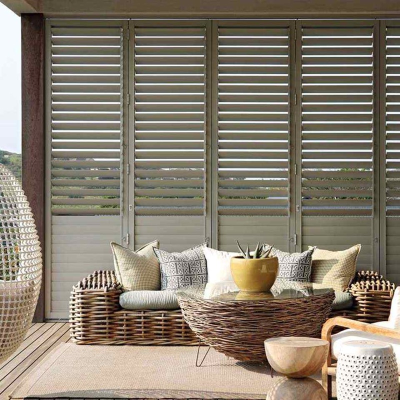Aluminium outdoor shutters with modern design