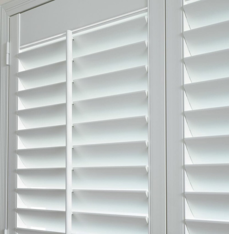 Durable poly shutters in a moisture-resistant finish