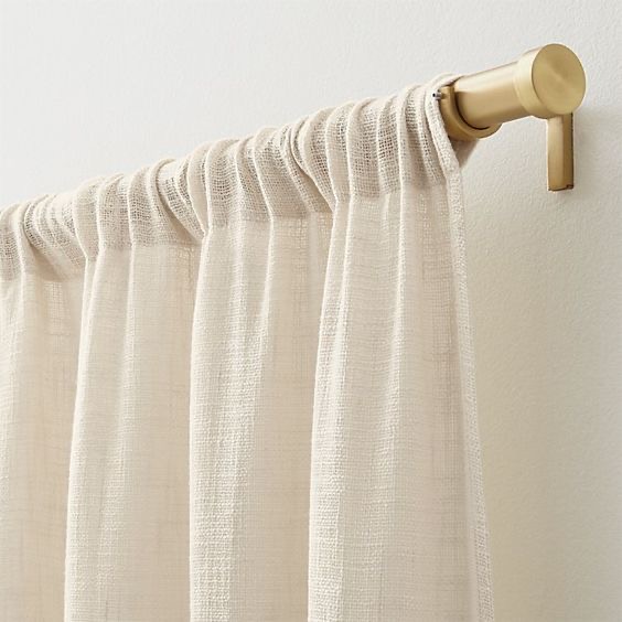 Classic rod pocket curtains with soft gathered folds