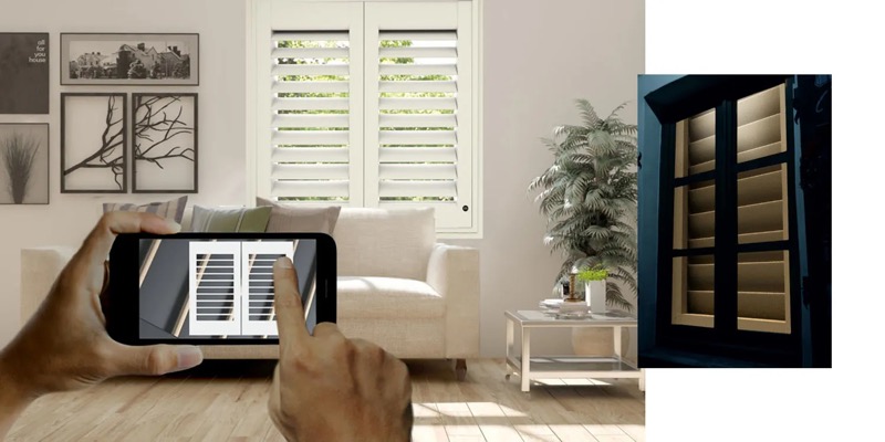 HomeKit-compatible smart shutters with automated control