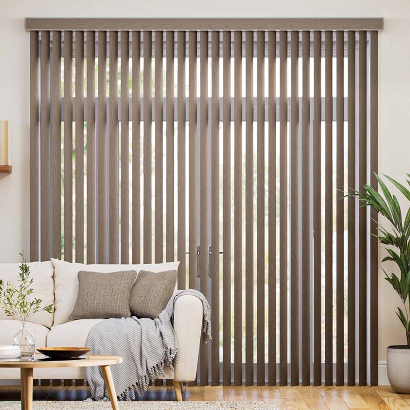 Vertical blinds for sliding doors and large windows