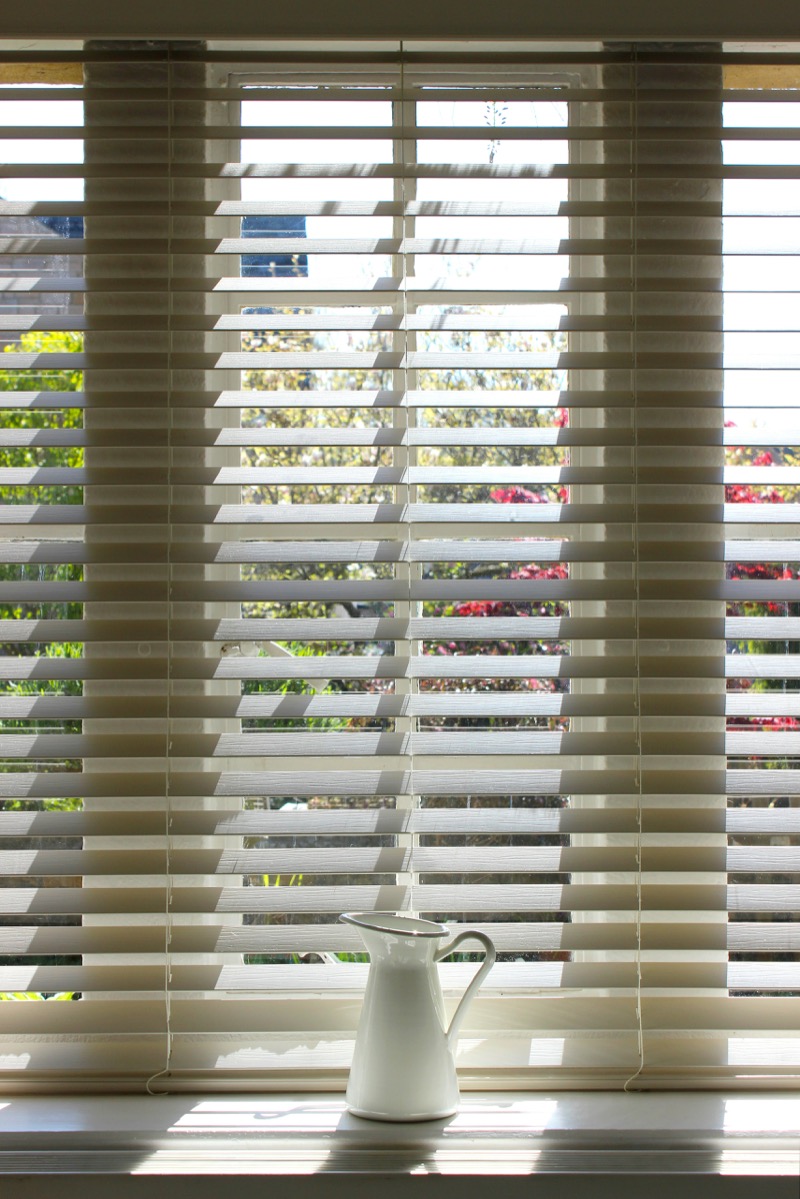 Rich wood blinds with classic design