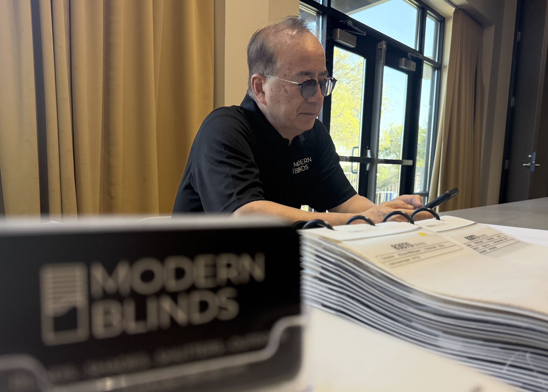 Dave Choi, founder of The Modern Blinds, at the Austin workshop